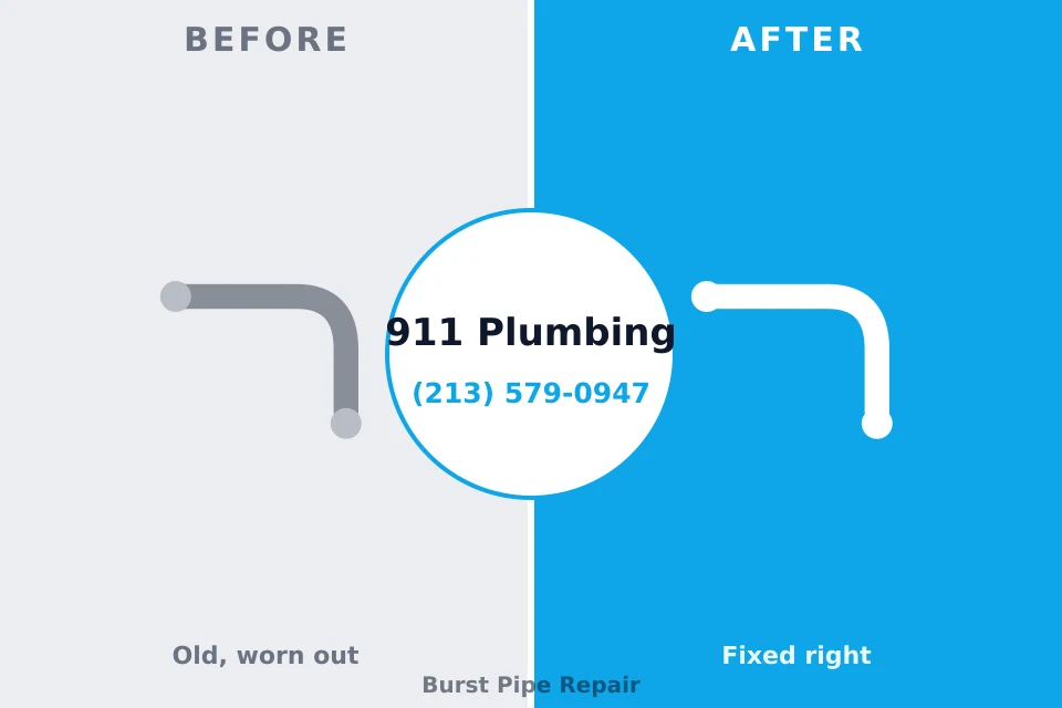 Before and after: plumbing repair North East, MD